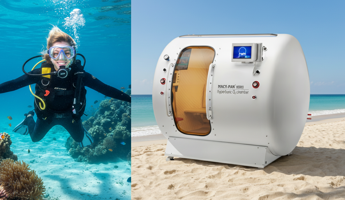 Buzos y cámaras hiperbáricas