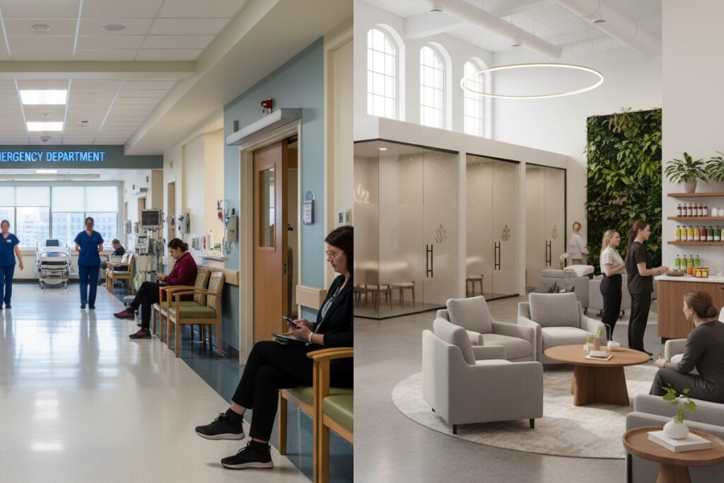 Different treatment institutions