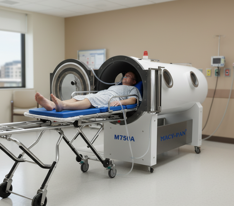 Patients using hyperbaric oxygen chambers