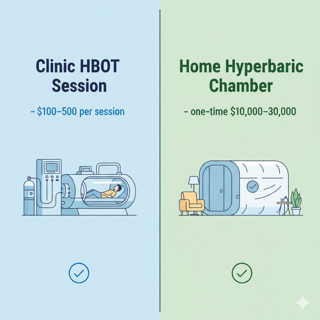 Cost comparison between clinic hyperbaric therapy and home chamber