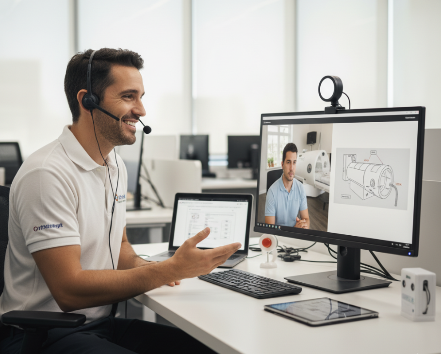 Consultores profesionales responden las preguntas de los usuarios en línea.