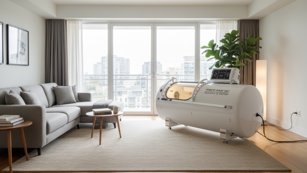 Hyperbaric oxygen chamber for home use