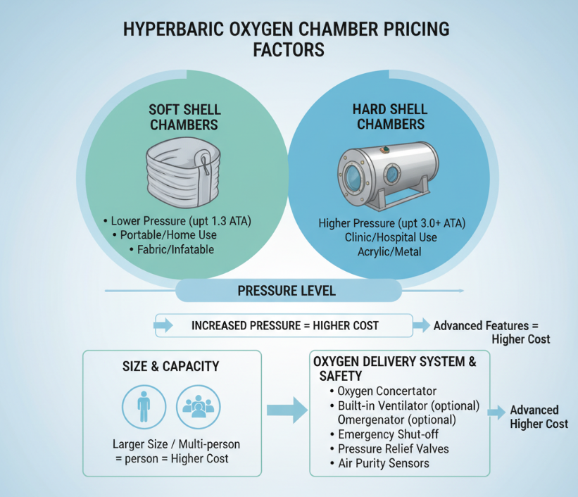 Diagram of the components of hyperbaric oxygen chamber price