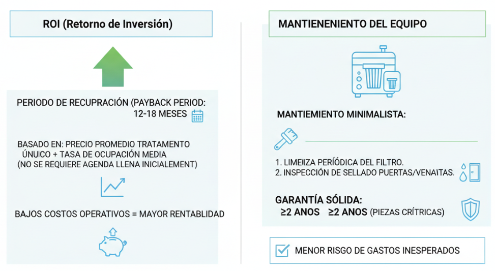 Mantenimiento y reparación de equipos de cámaras de oxígeno hiperbárico