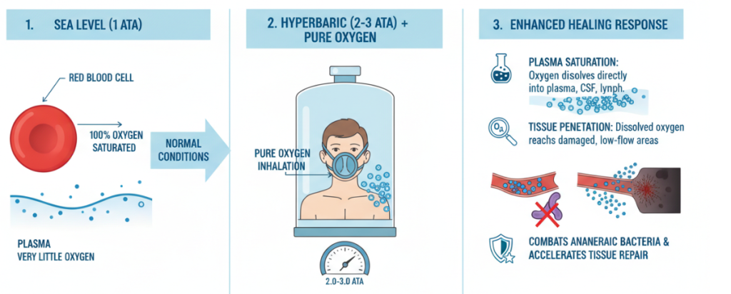 Why can pressure “amplify” oxygen uptake?