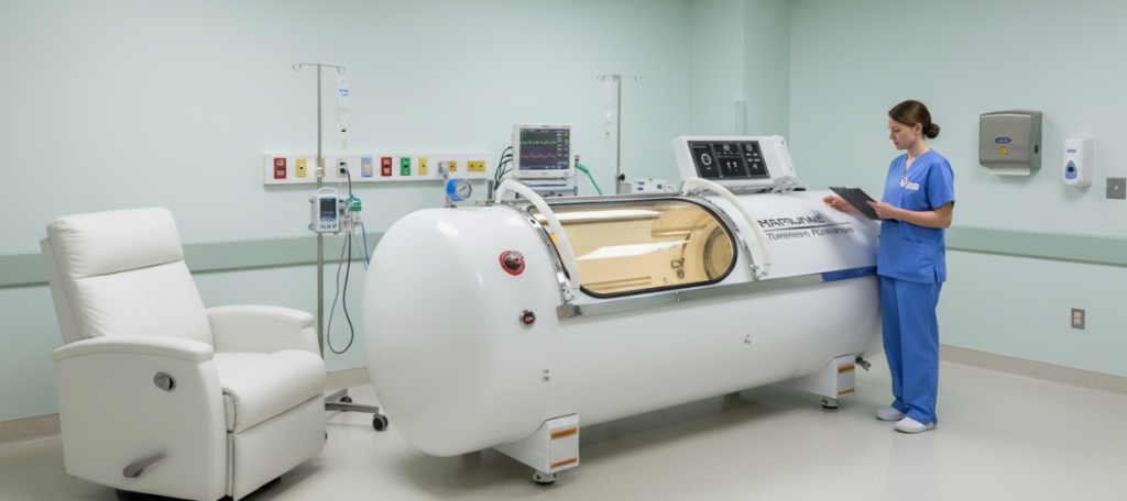 Photos of the hyperbaric oxygen chamber from macypanofficial