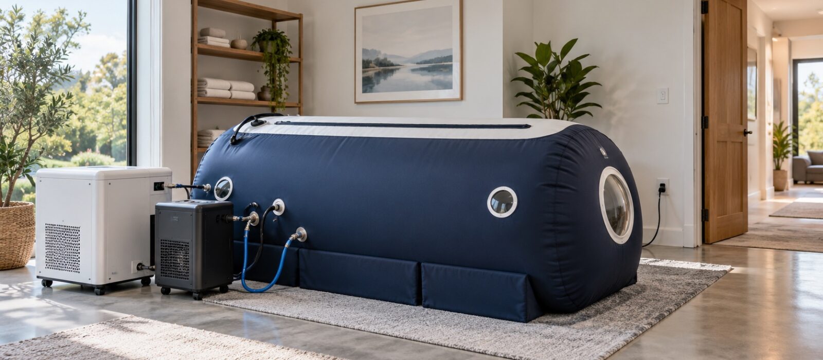Hyperbaric chamber for home cost setup in a residential wellness room