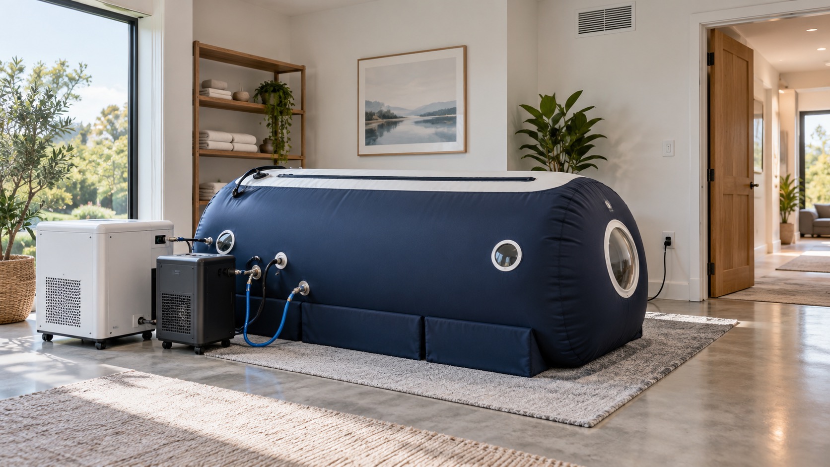 Hyperbaric chamber for home cost setup in a residential wellness room