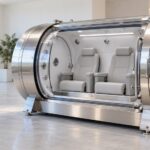 Two-seat hard-shell hyperbaric chamber in a clean installation space
